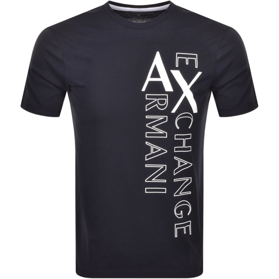 Alternative Image for ProductArmani Exchange Crew Neck Logo T Shirt Navy1